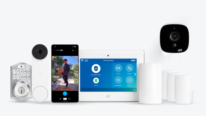 Video and Smart Home package with ADT Smart Lock, Google Nest Doorbell, Command Panel, Indoor Camera and other products Video and Smart Home package with ADT Smart Lock, Google Nest Doorbell, Command Panel, Indoor Camera and other products