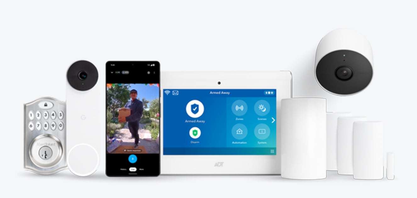 Smart Home package with ADT Smart Lock, app, Command Panel, and other products Smart Home package with ADT Smart Lock, app, Command Panel, and other products